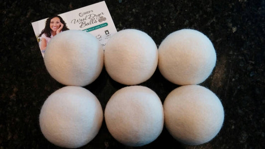 FULL SET of 6 EXTRA Mega Large Wool Dryer Balls for Softening Laundry- 100% Natural Laundry Softener Choose your Color
