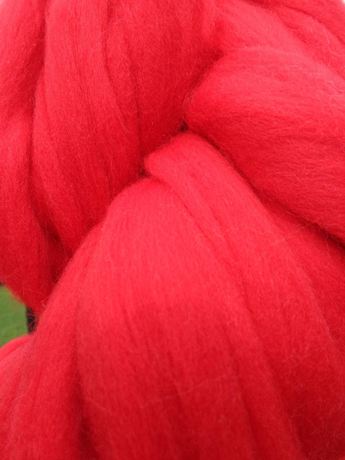 CrimsonCraft Red Wool Roving