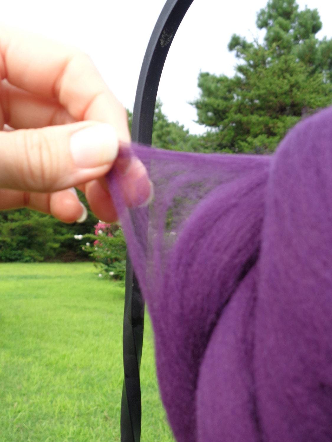 Purple Grape Merino Wool Top Roving