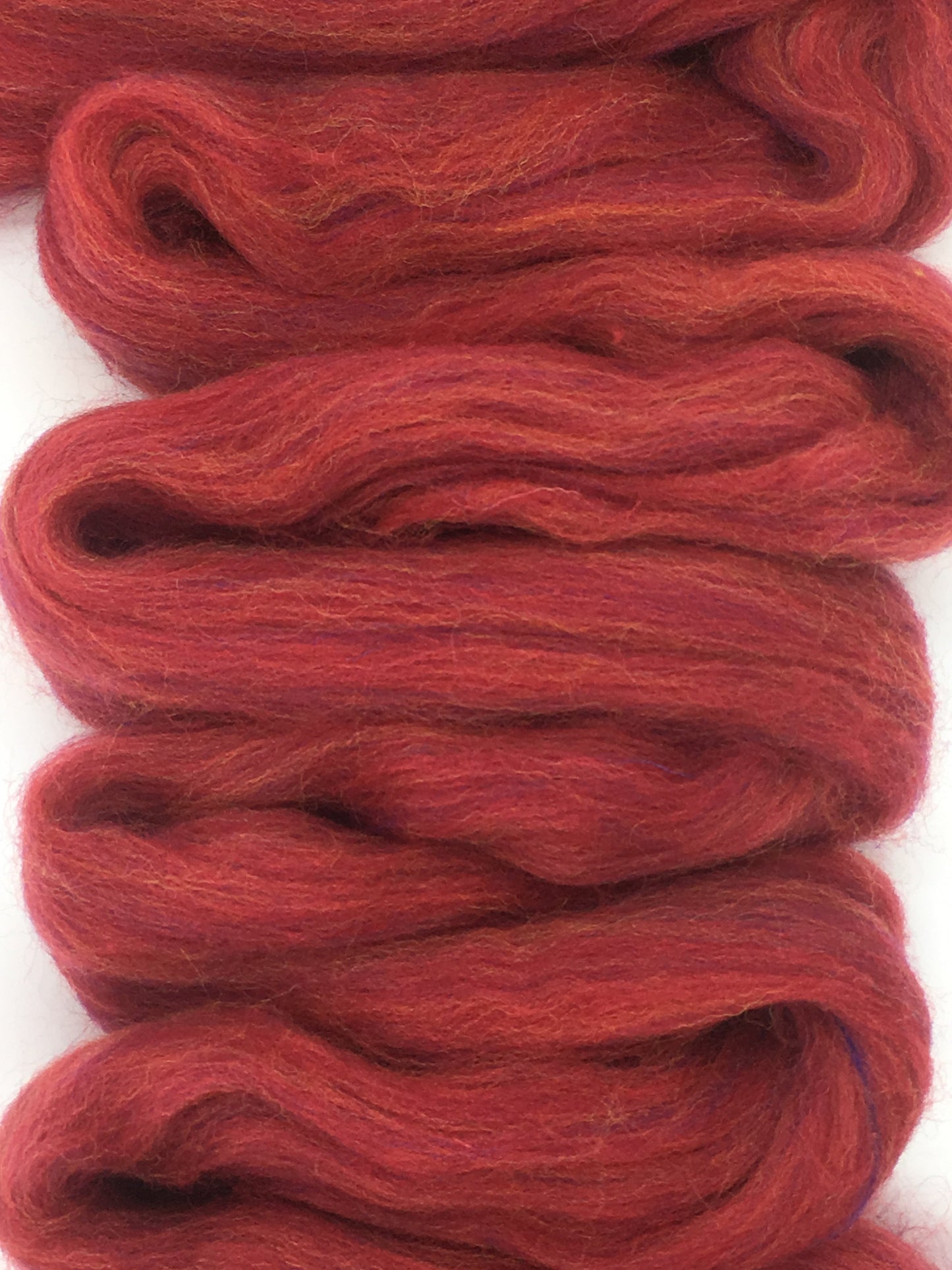 Luxurious Persian Red Merino Wool Roving