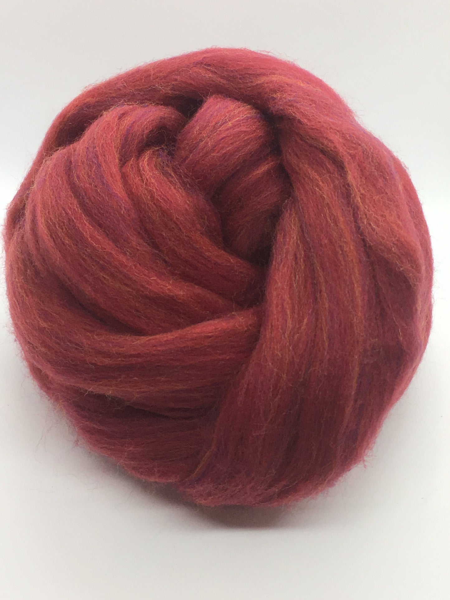 Luxurious Persian Red Merino Wool Roving