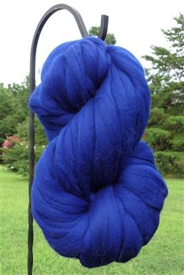 Sapphire Blue Wool Top Roving