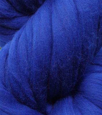 Sapphire Blue Wool Top Roving