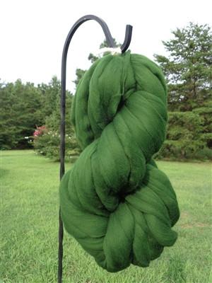 Hunter Green Merino Wool Top Roving