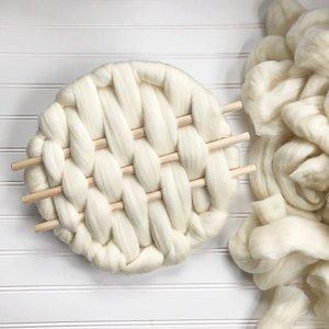 Natural White Wool Roving